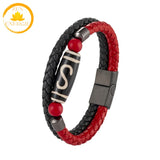 bracelet 3 yeux dzi en agate naturelle∣ Zenbienetre.com