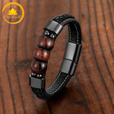 bracelet en œil de tigre pour hommes∣ Zenbienetre.com