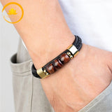 bracelet en œil de tigre pour hommes∣ Zenbienetre.com
