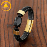 bracelet énergie spirituelle en améthyste naturelle et acier inoxydable∣ Zenbienetre.com