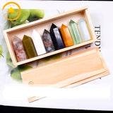coffret de 6 baguettes de guérison en pierre naturelle∣ Zenbienetre.com