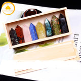 coffret de 6 baguettes de guérison en pierre naturelle∣ Zenbienetre.com