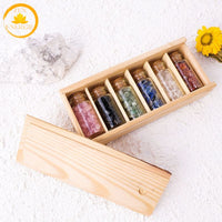 coffret de 6 bouteilles en cristal naturel∣ Zenbienetre.com