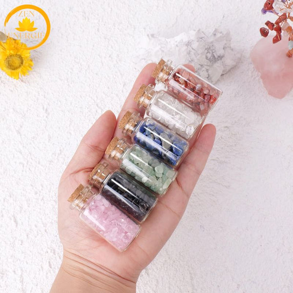 coffret de 6 bouteilles en cristal naturel∣ Zenbienetre.com
