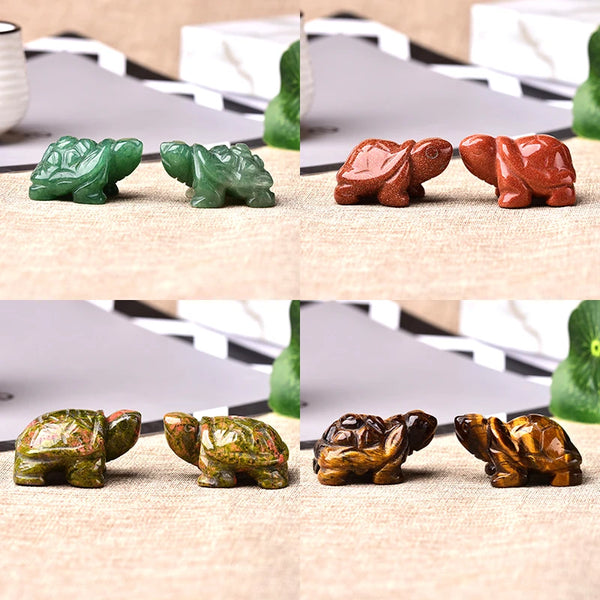 Tortues en pierre naturelle sculptée – Énergie positive et longévité ∣ Zenbienetre.com