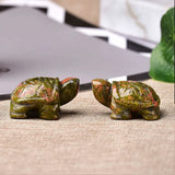 Tortues en pierre naturelle sculptée – Énergie positive et longévité ∣ Zenbienetre.com