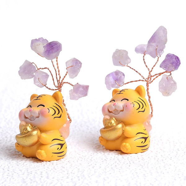 Figurine tigre améthyste naturelle 💝