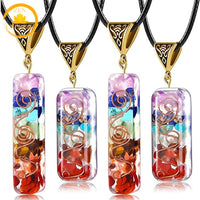 pendentif orgonite en cristal énergétique de 7 chakras∣ Zenbienetre.com