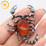 pendentif scorpion en cristal de roche naturel∣ Zenbienetre.com