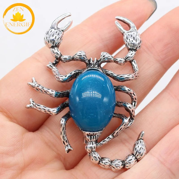 pendentif scorpion en cristal de roche naturel∣ Zenbienetre.com