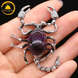 pendentif scorpion en cristal de roche naturel∣ Zenbienetre.com