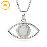 pendentif œil en cristal de roche naturel∣ Zenbienetre.com