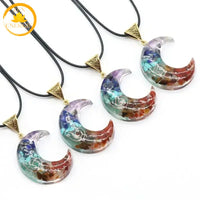 pendentif croissant de lune en pierre naturelle∣ Zenbienetre.com