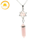 pendentif en cristal de roche à pointe naturelle∣ Zenbienetre.com