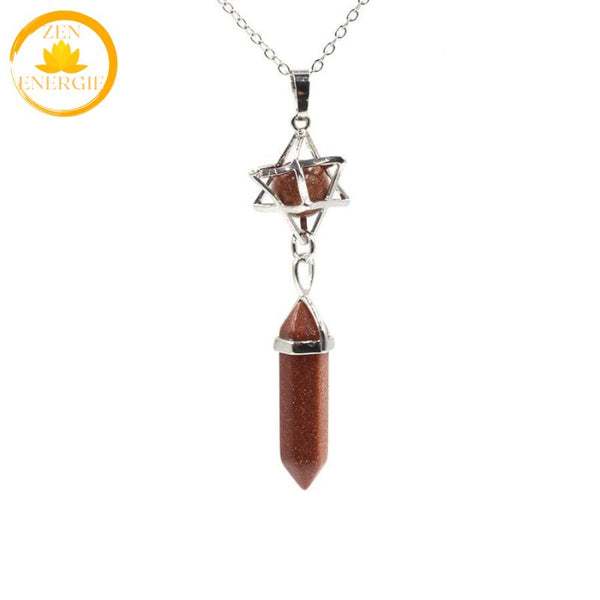 pendentif en cristal de roche à pointe naturelle∣ Zenbienetre.com
