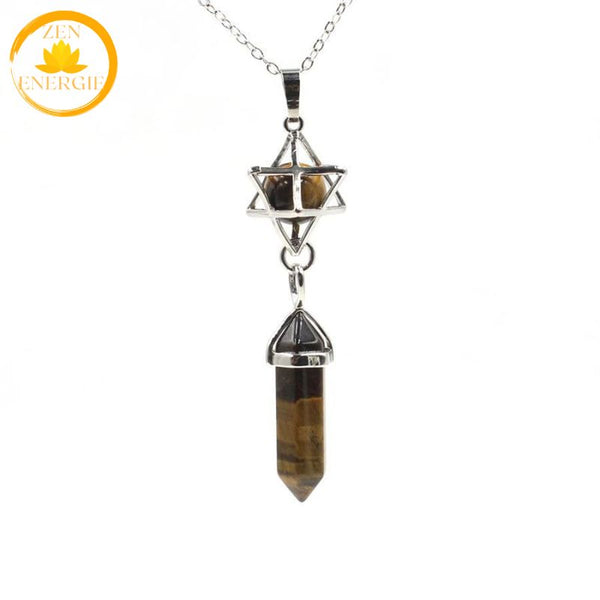 pendentif en cristal de roche à pointe naturelle∣ Zenbienetre.com