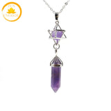 pendentif en cristal de roche à pointe naturelle∣ Zenbienetre.com