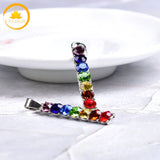 pendentif en zircon avec sept chakras∣ Zenbienetre.com