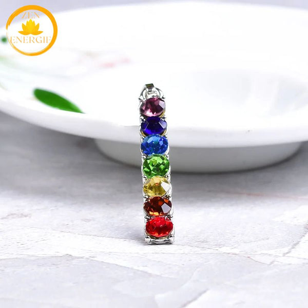 pendentif en zircon avec sept chakras∣ Zenbienetre.com