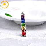 pendentif en zircon avec sept chakras∣ Zenbienetre.com
