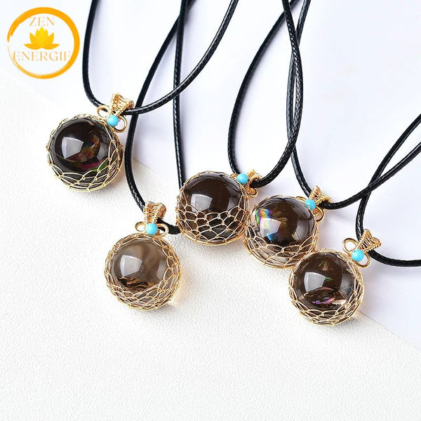 pendentif en cristal de roche 
naturel∣ Zenbienetre.com