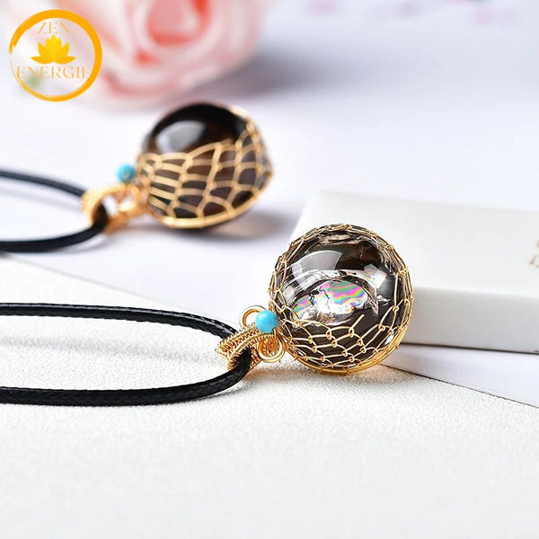 pendentif en cristal de roche 
naturel∣ Zenbienetre.com