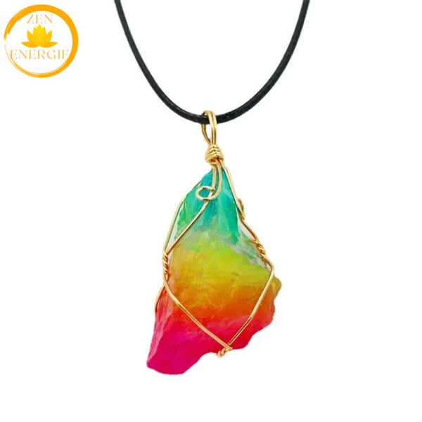 pendentif en cristal naturel fluorite∣ Zenbienetre.com