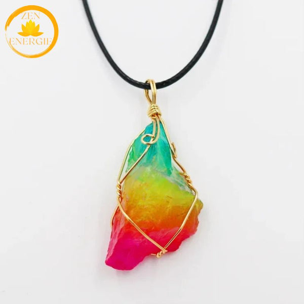 pendentif en cristal naturel fluorite∣ Zenbienetre.com