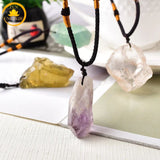 pendentif en pierre de cristal de roche brute∣ Zenbienetre.com