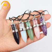 pendentif en pierre de cristal de roche∣ Zenbienetre.com