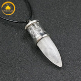 pendentif en pierre de cristal de roche∣ Zenbienetre.com