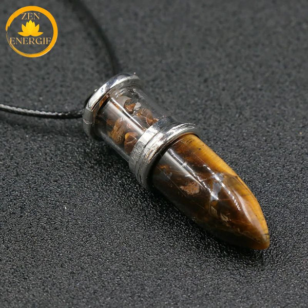 pendentif en pierre de cristal de roche∣ Zenbienetre.com