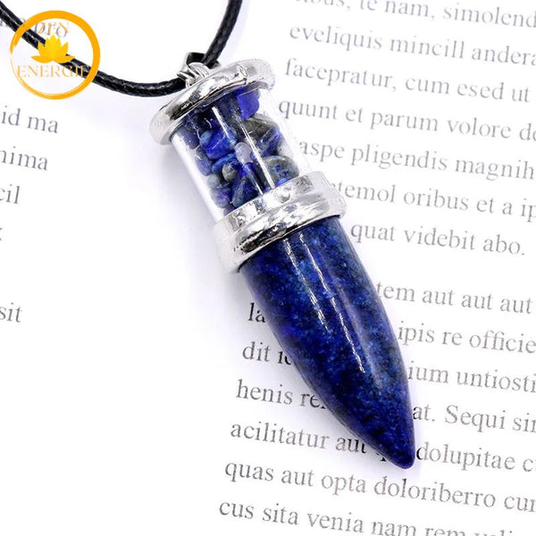 pendentif en pierre de cristal de roche∣ Zenbienetre.com