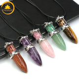 pendentif en pierre de cristal de roche∣ Zenbienetre.com