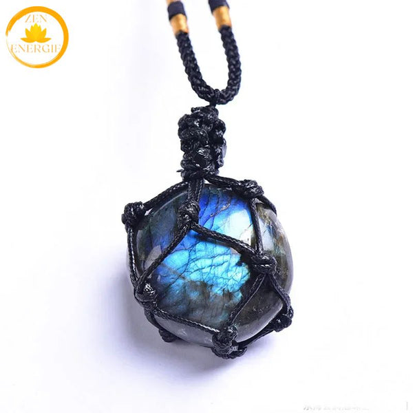 pendentif pierre de lune en labradorite naturelle∣ Zenbienetre.com