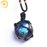 pendentif pierre de lune en labradorite naturelle∣ Zenbienetre.com