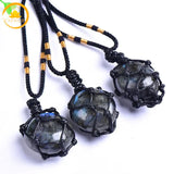 pendentif pierre de lune en labradorite naturelle∣ Zenbienetre.com