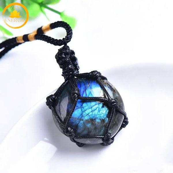 pendentif pierre de lune en labradorite naturelle∣ Zenbienetre.com