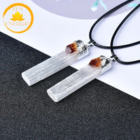 pendentif en pierre de sélénite naturelle∣ Zenbienetre.com