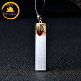 pendentif en pierre de sélénite naturelle∣ Zenbienetre.com