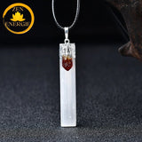 pendentif en pierre de sélénite naturelle∣ Zenbienetre.com