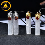 pendentif en pierre de sélénite naturelle∣ Zenbienetre.com