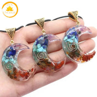 pendentif croissant de lune en pierre naturelle∣ Zenbienetre.com