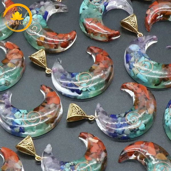 pendentif croissant de lune en pierre naturelle∣ Zenbienetre.com
