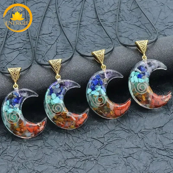 pendentif croissant de lune en pierre naturelle∣ Zenbienetre.com