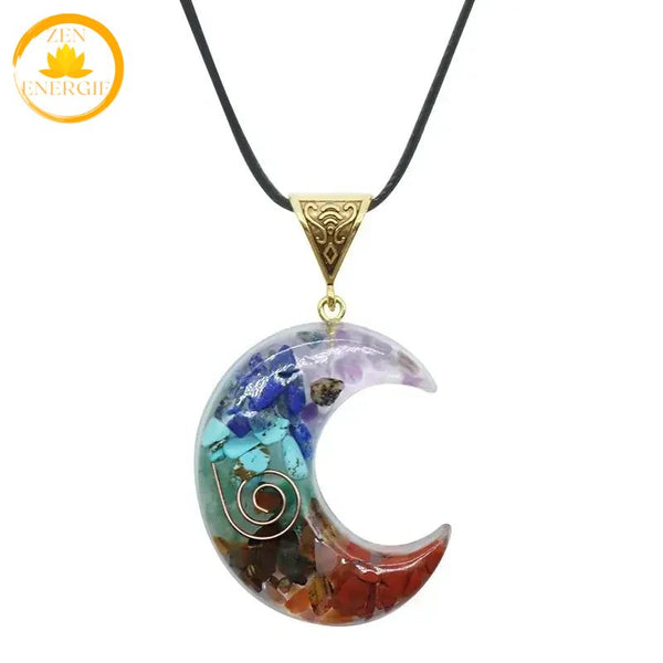 pendentif croissant de lune en pierre naturelle∣ Zenbienetre.com