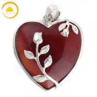 pendentifs cœur en cristal de roche naturelle∣ Zenbienetre.com