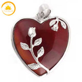 pendentifs cœur en cristal de roche naturelle∣ Zenbienetre.com