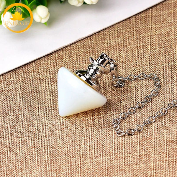 pendule cône en pierre naturelle∣ Zenbienetre.com