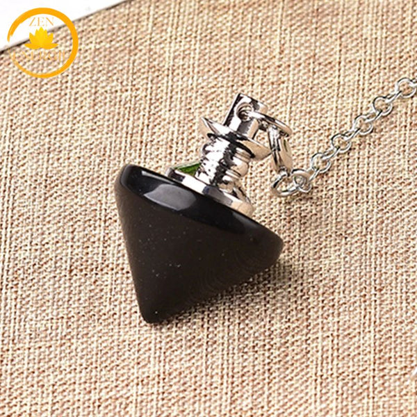 pendule cône en pierre naturelle∣ Zenbienetre.com
